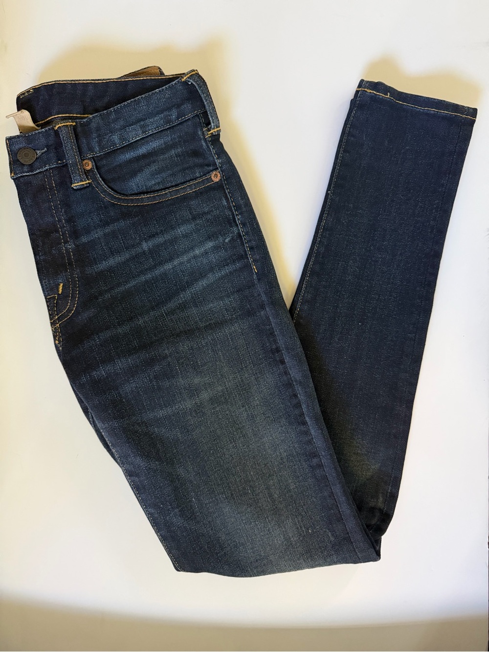 RRL Double RL Women’s Skinny Fit Jeans Size 26 Ralph Lauren Stretch Dark Wash